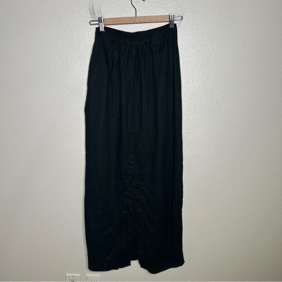 DISSH Roberts Linen Midi Skirt black US 4 - Picture 4 of 14
